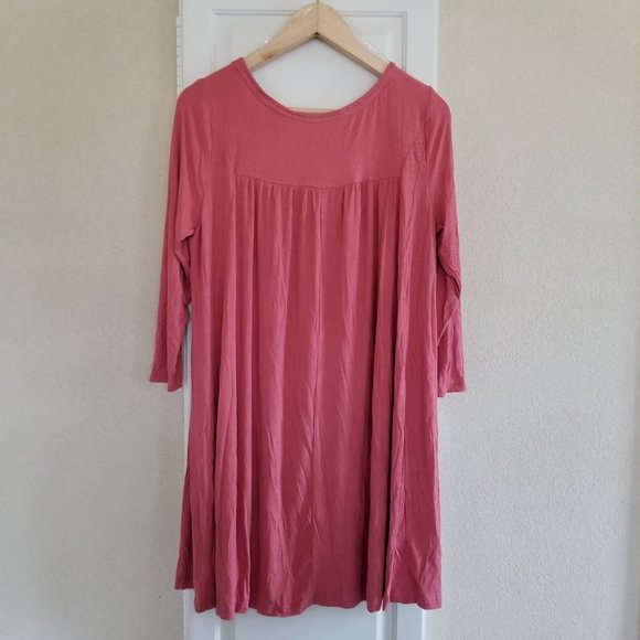 NWT Umgee Pink Ribbed Babydoll Dress Size Small - Picture 5 of 5